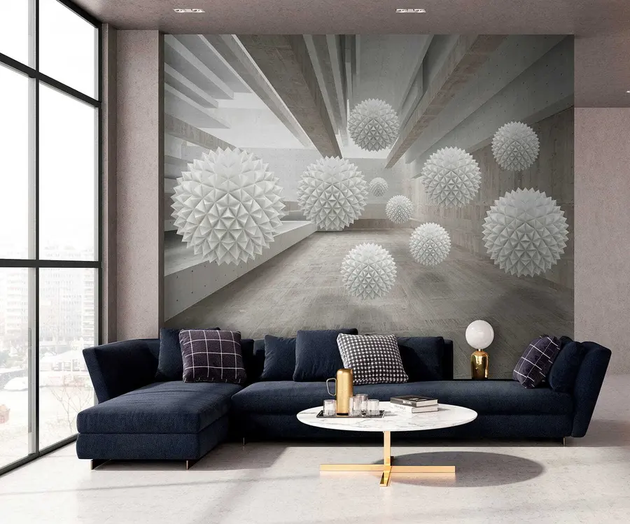Wall Mural Photo Wallpaper Spheres floating in the air u34969
