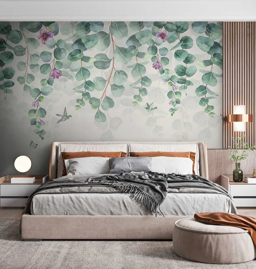 murales Ramas colgantes con flores u36206
