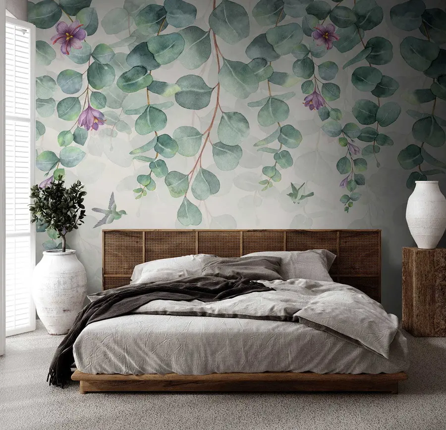 murales Ramas colgantes con flores u36206