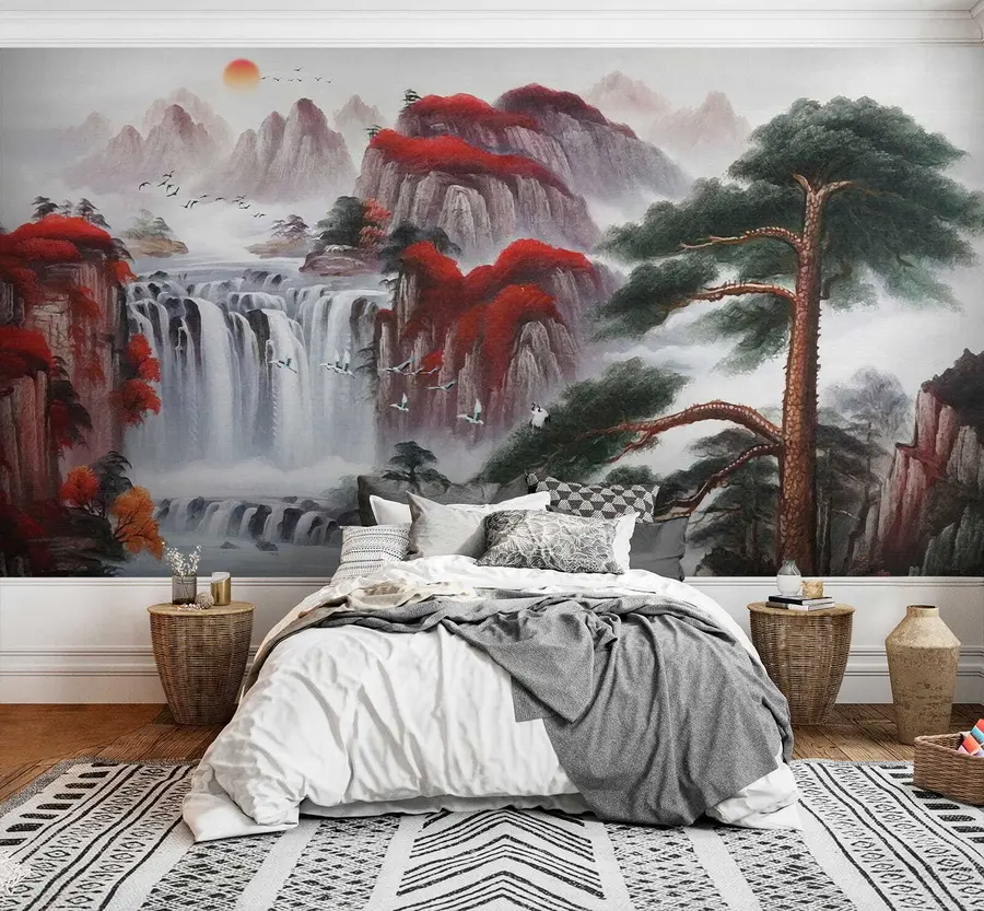 Wall Mural Photo Wallpaper Japanese style waterfall u36222