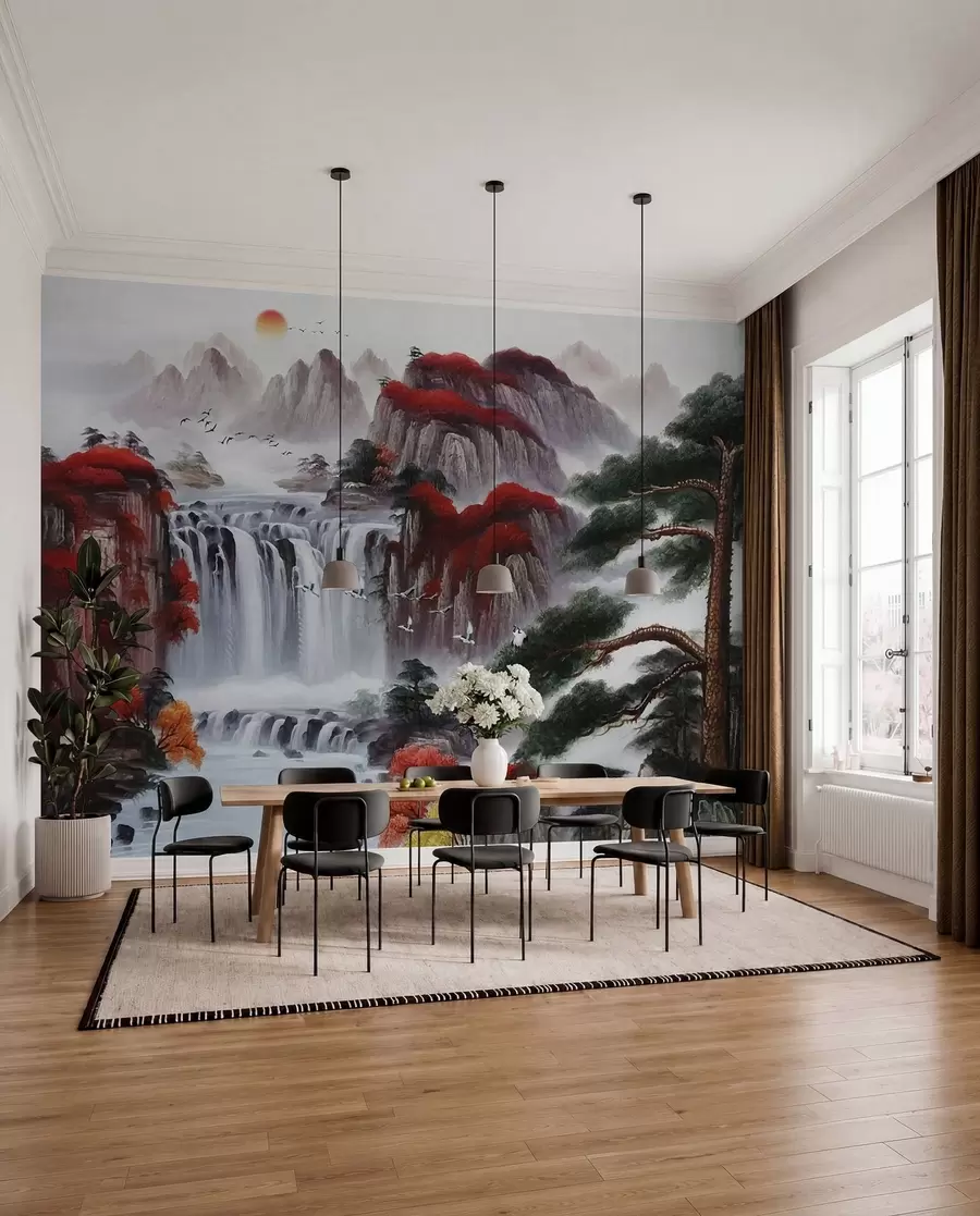 Wall Mural Photo Wallpaper Japanese style waterfall u36222