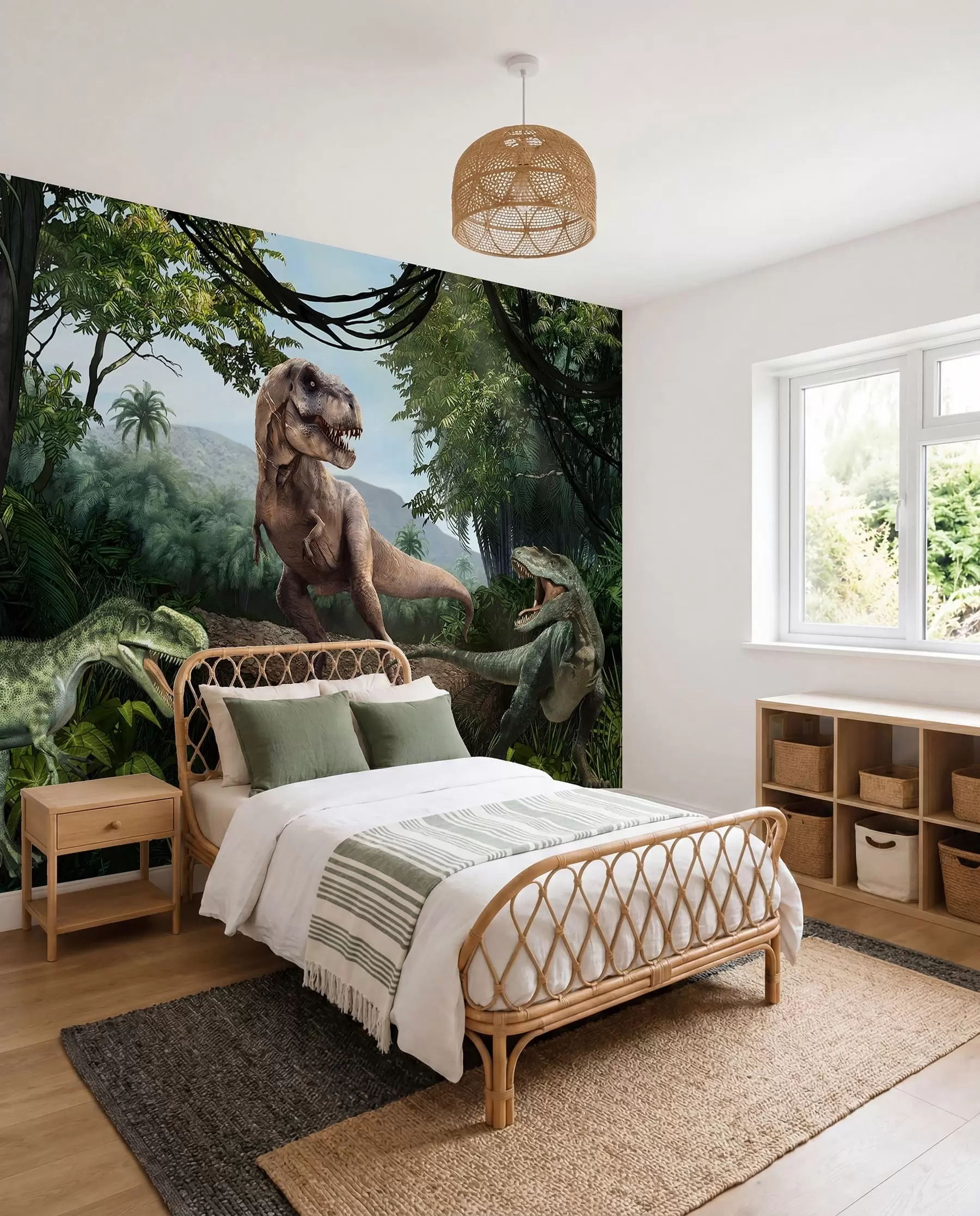 peintures murales Dinosaures dans la jungle u36756