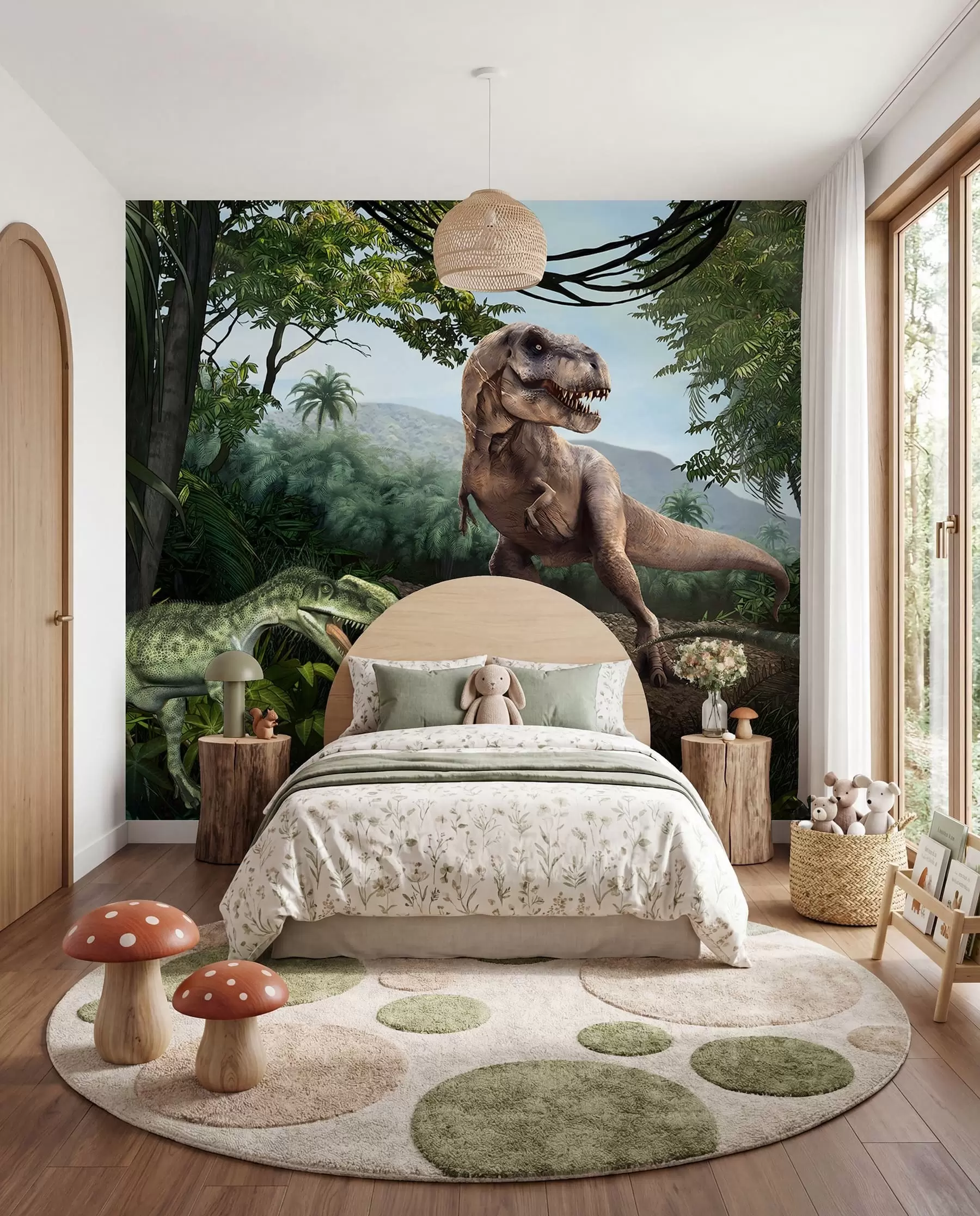 peintures murales Dinosaures dans la jungle u36756