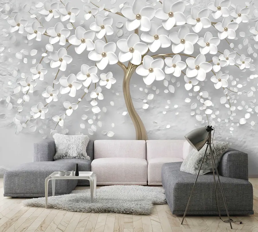 murales Árbol con grandes flores u37065