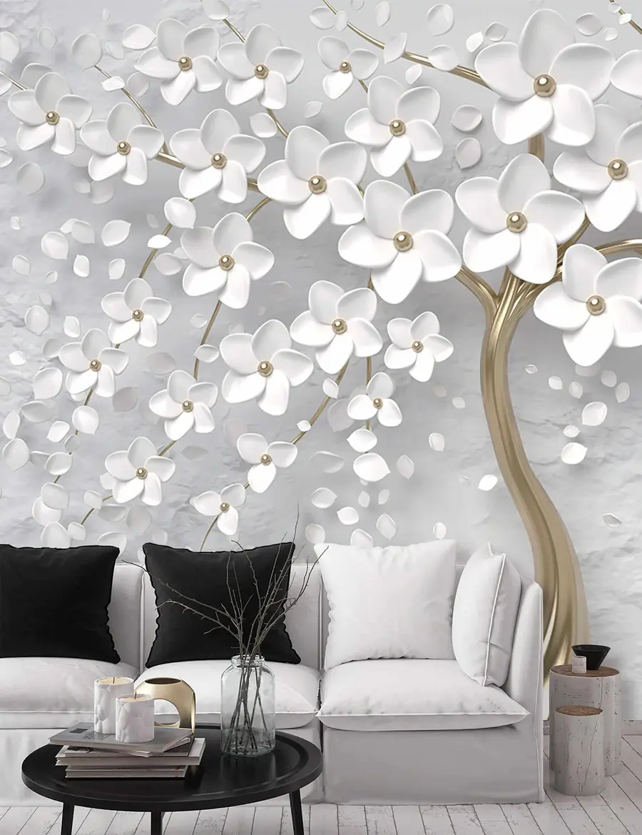 Wall Mural Photo Wallpaper Flowering tree with large flowers u37065