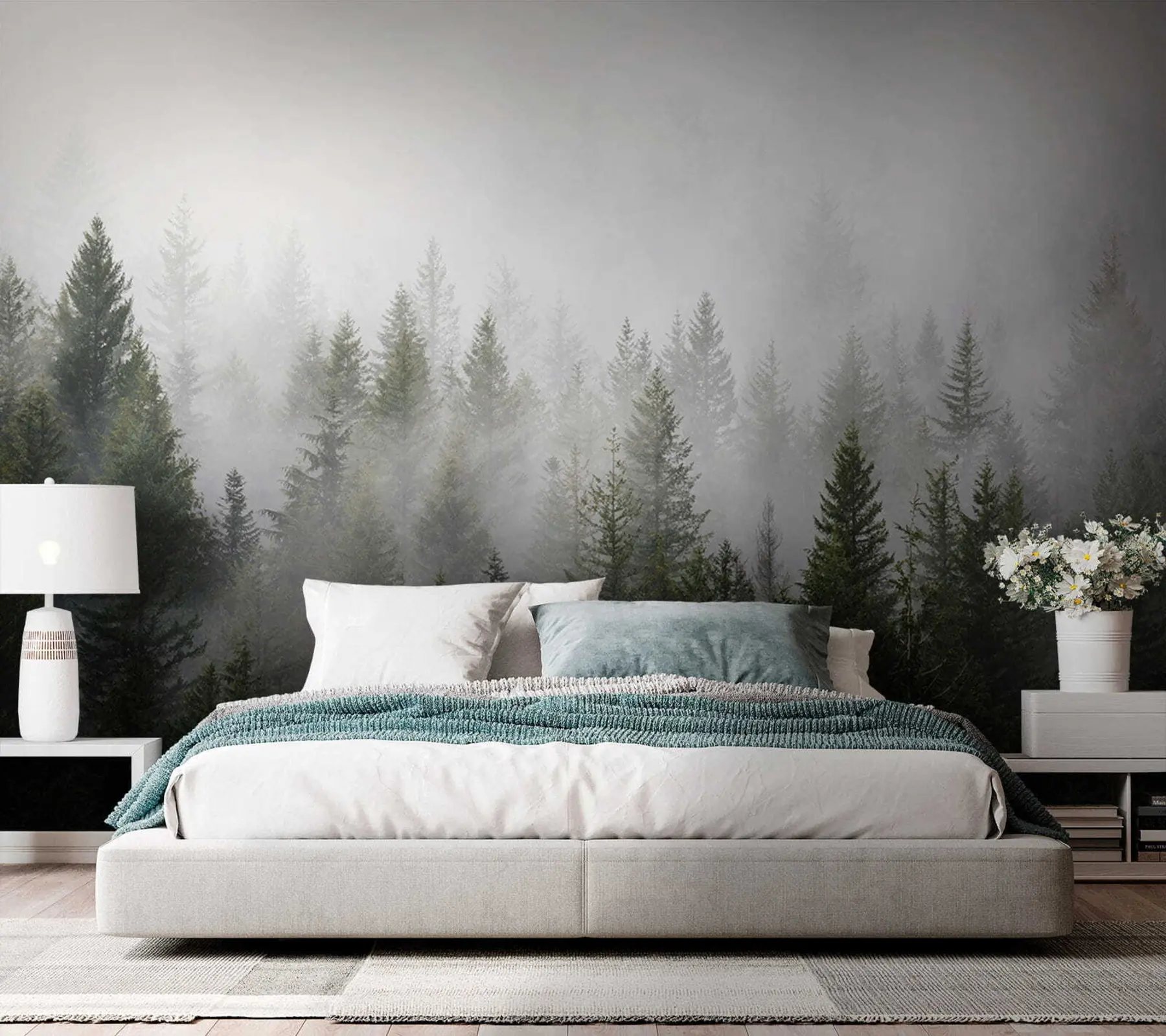 Wall Mural Photo Wallpaper Forest in the fog u37073