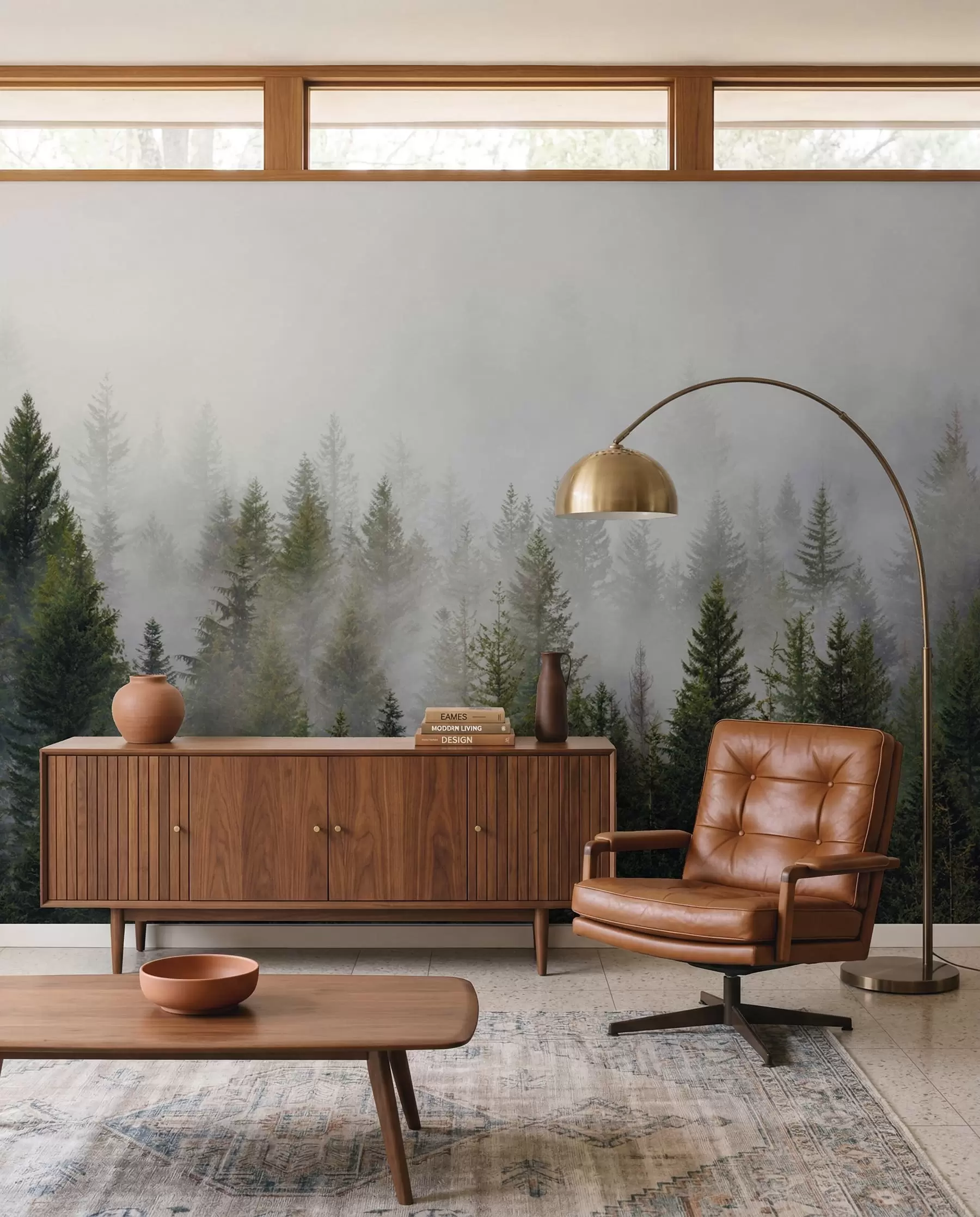 peintures murales Forêt dans le brouillard u37073