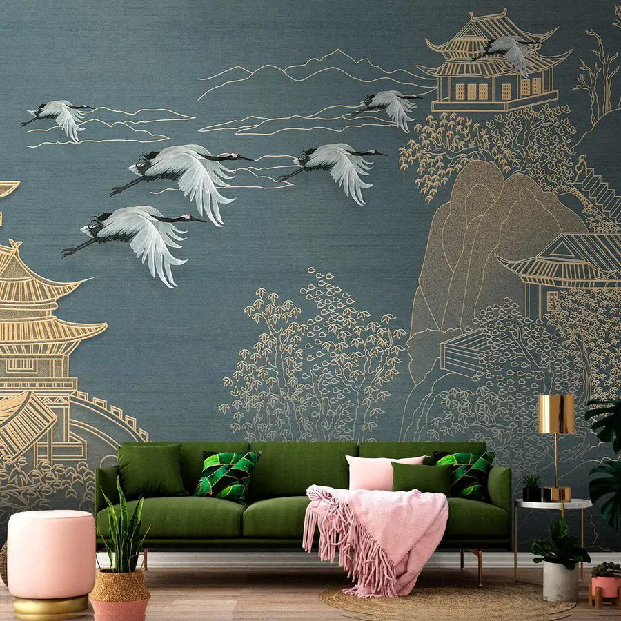 wall murals Japanese style drawing u38720