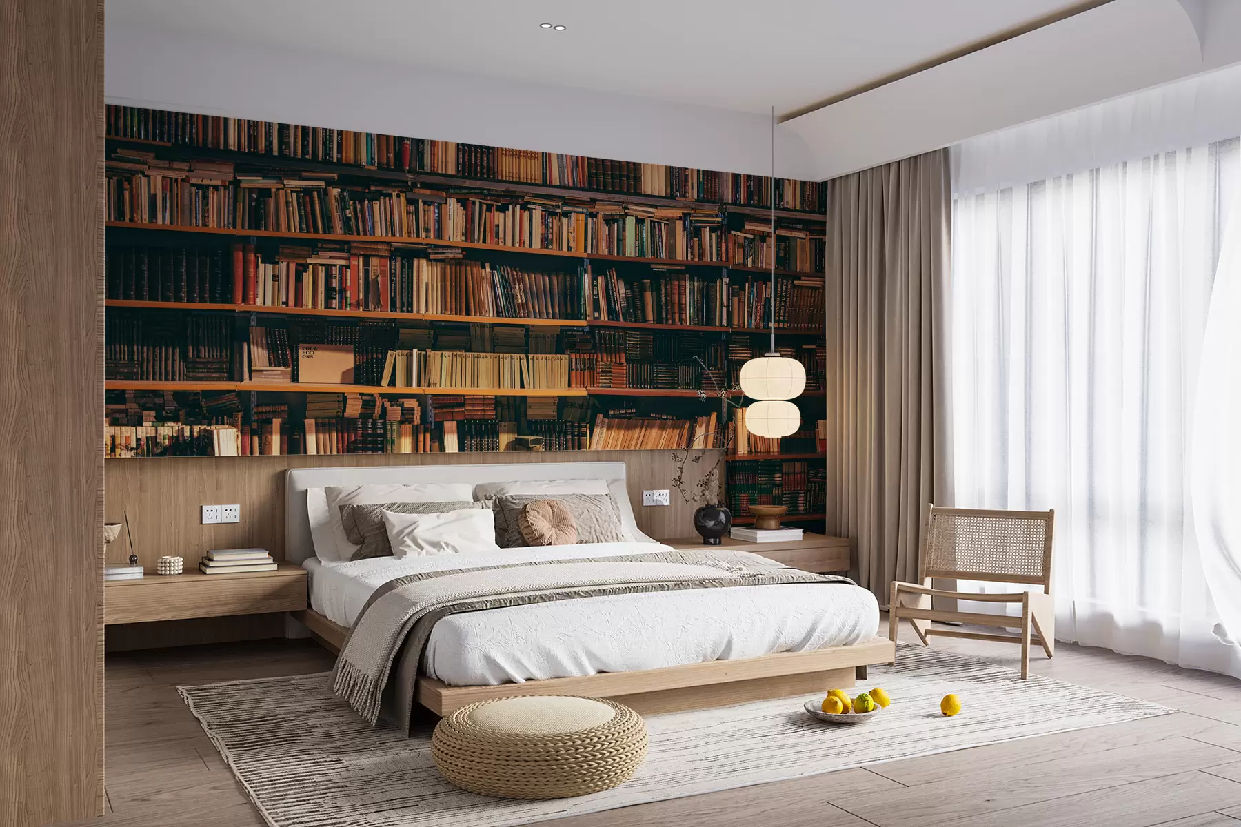 Wall Mural Photo Wallpaper A big library u40004