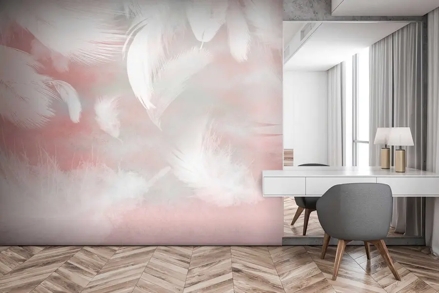wall murals Pink, cloud and art u41755