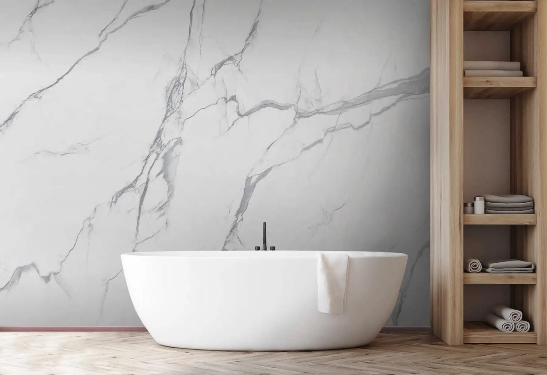 wall murals White marble u42049
