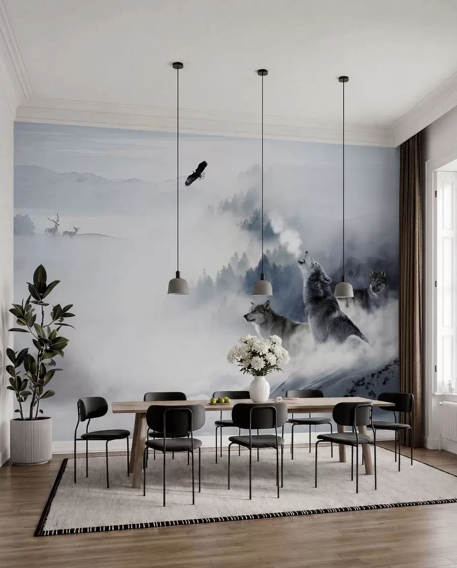 Wall Mural Photo Wallpaper Wolves in the forest u42161