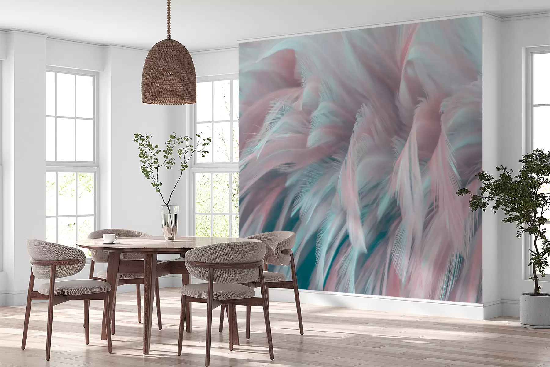 peintures murales Plante, azur et pétale u45689