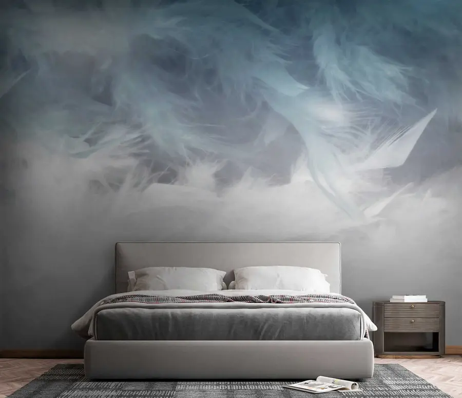 murales Plumas azules u47764