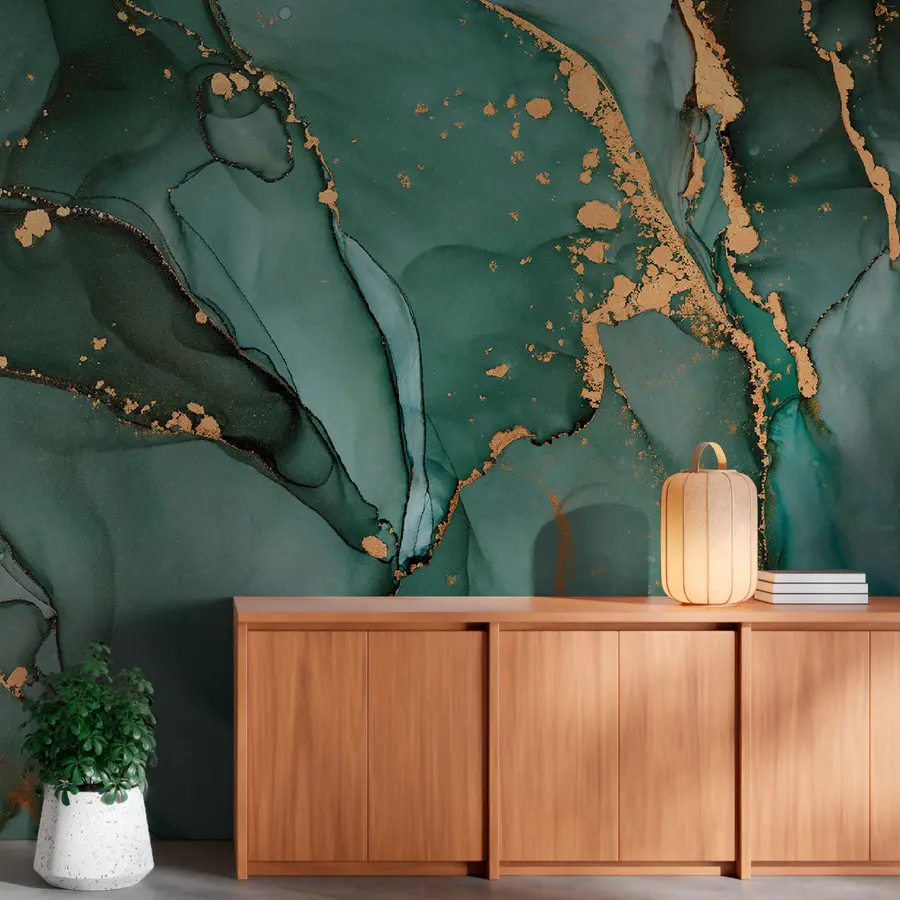 Wall Mural Photo Wallpaper Green marble u50235