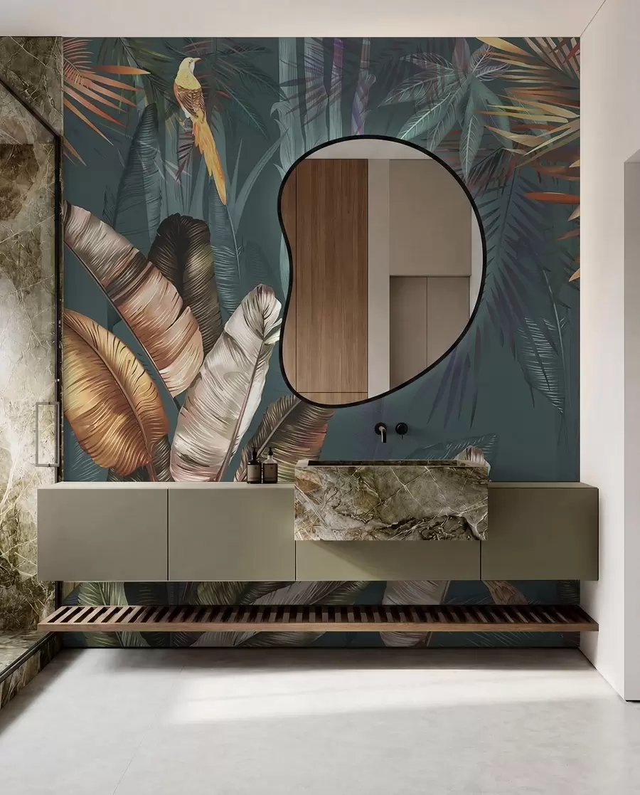 wall murals Bright tropical jungle u50468