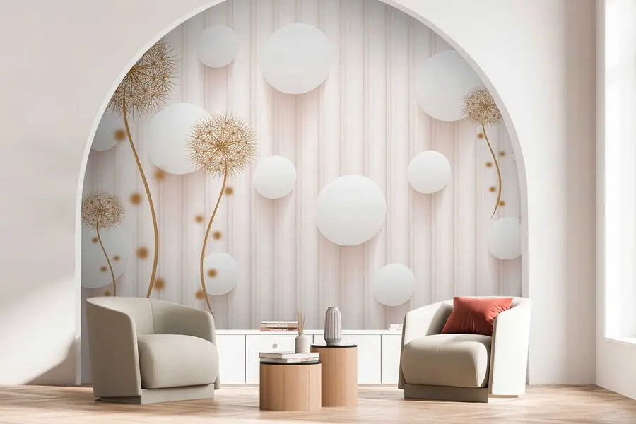 peintures murales Boules et pissenlits u52503