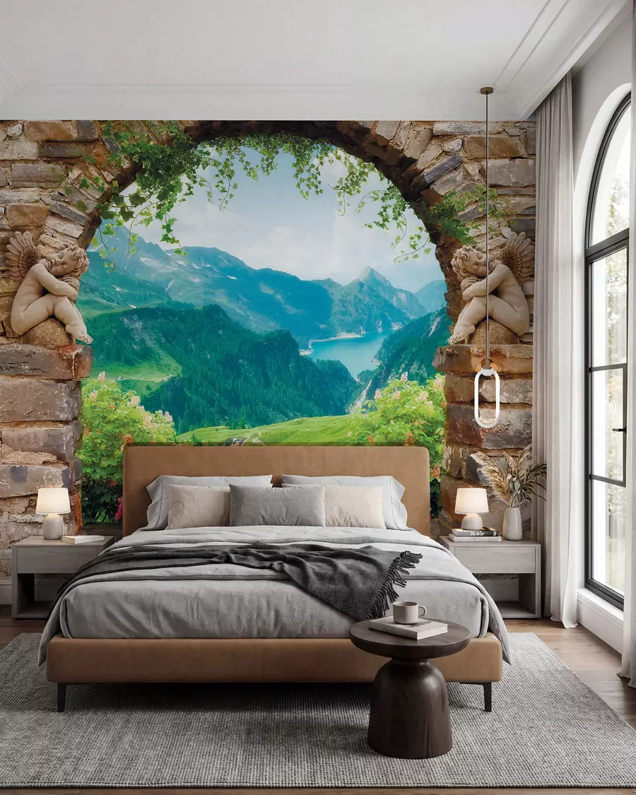 wall murals Arch with a view of the mountains u52506