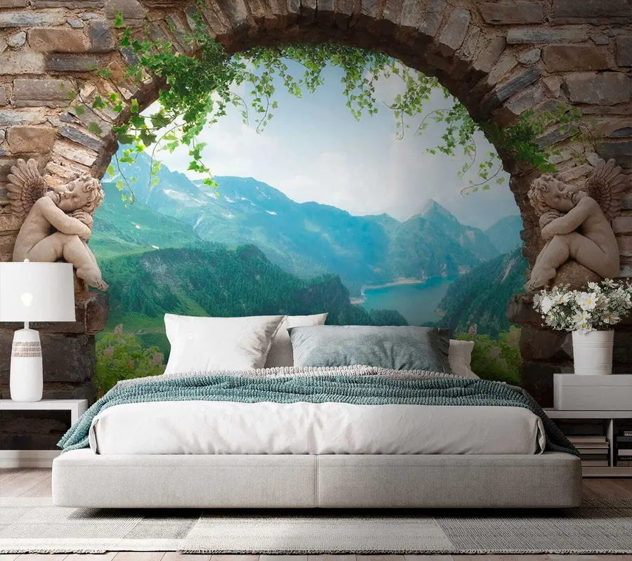murales Arco con vistas a las montañas u52506