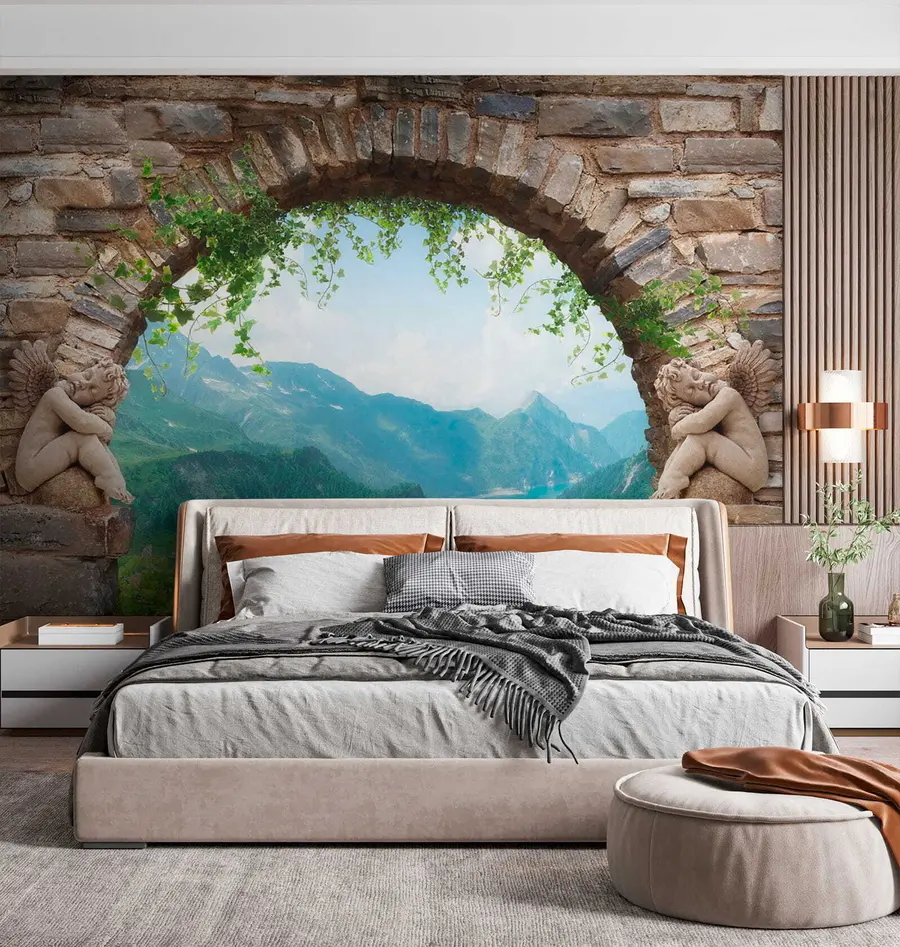 murales Arco con vistas a las montañas u52506