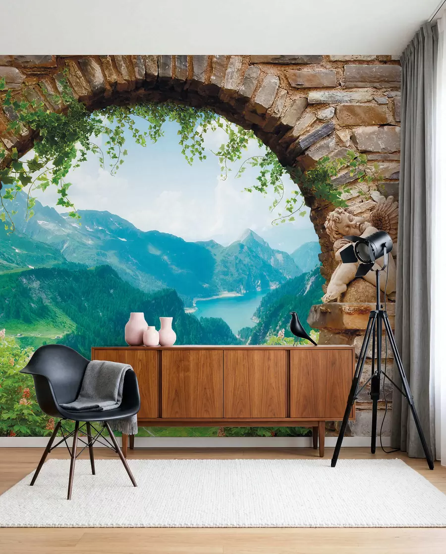 wall murals Arch with a view of the mountains u52506