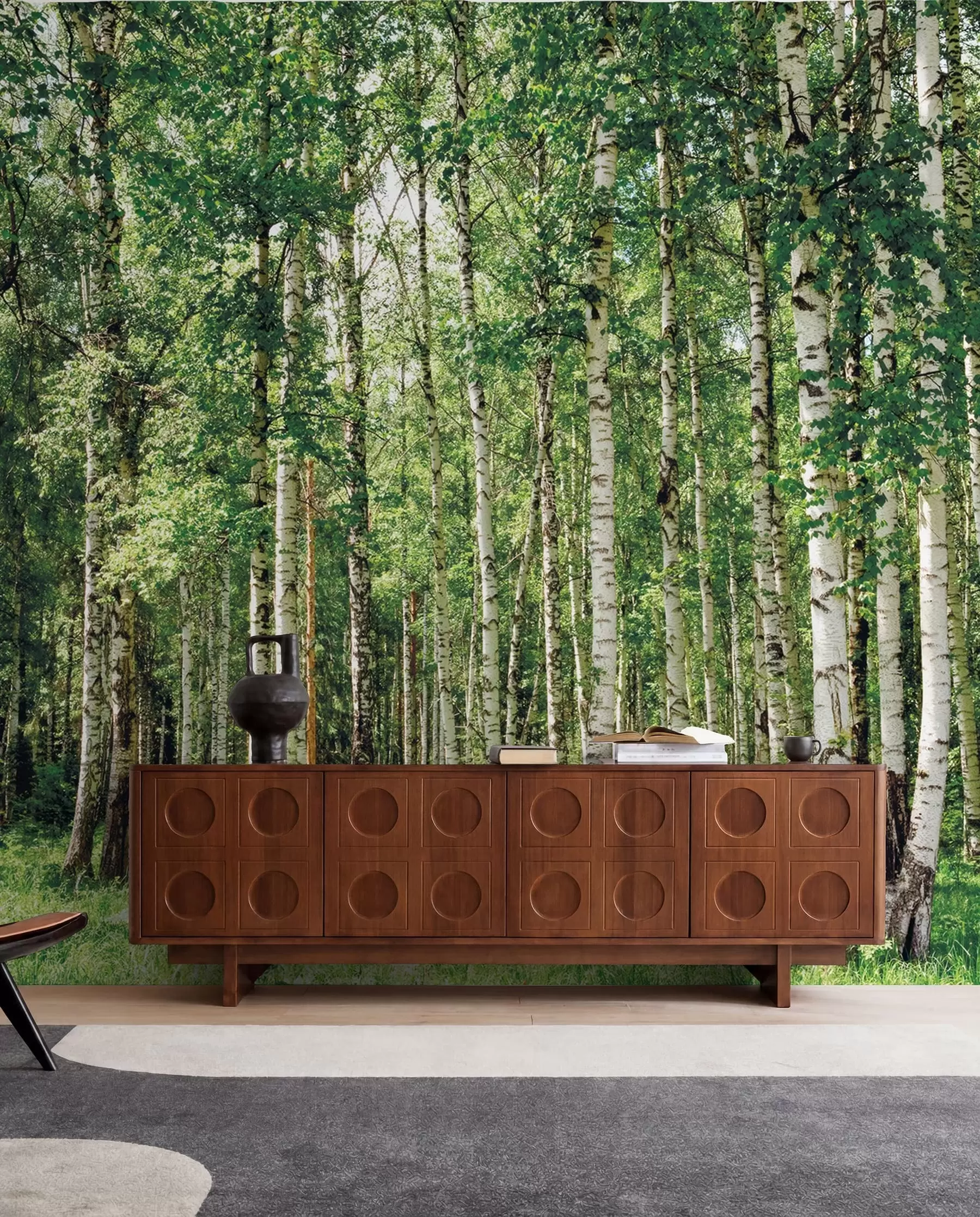 Wall Mural Photo Wallpaper Inside the Summer Birch Wood u52530