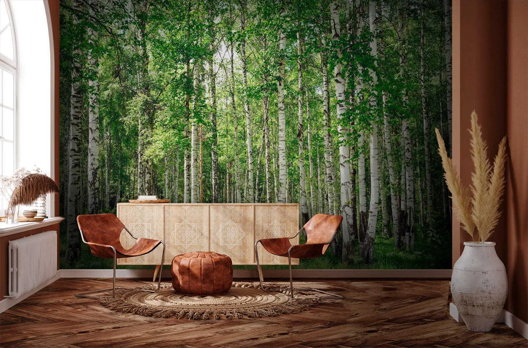 peintures murales Forêt de bouleaux u52530