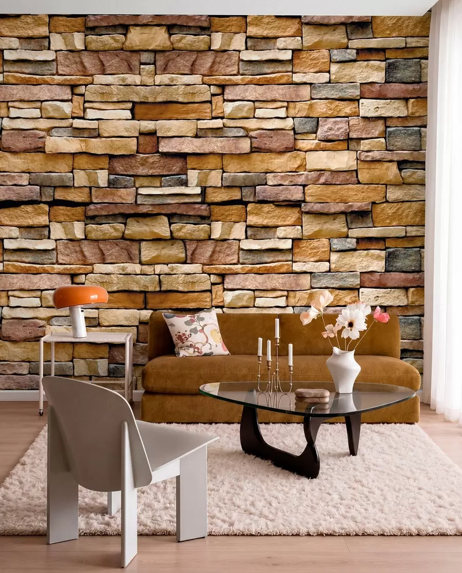 wall murals Stone wall u52545