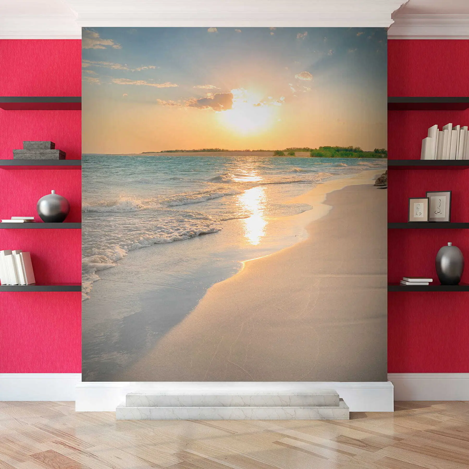 Wall Mural Photo Wallpaper Sunset on the sea coast u53408