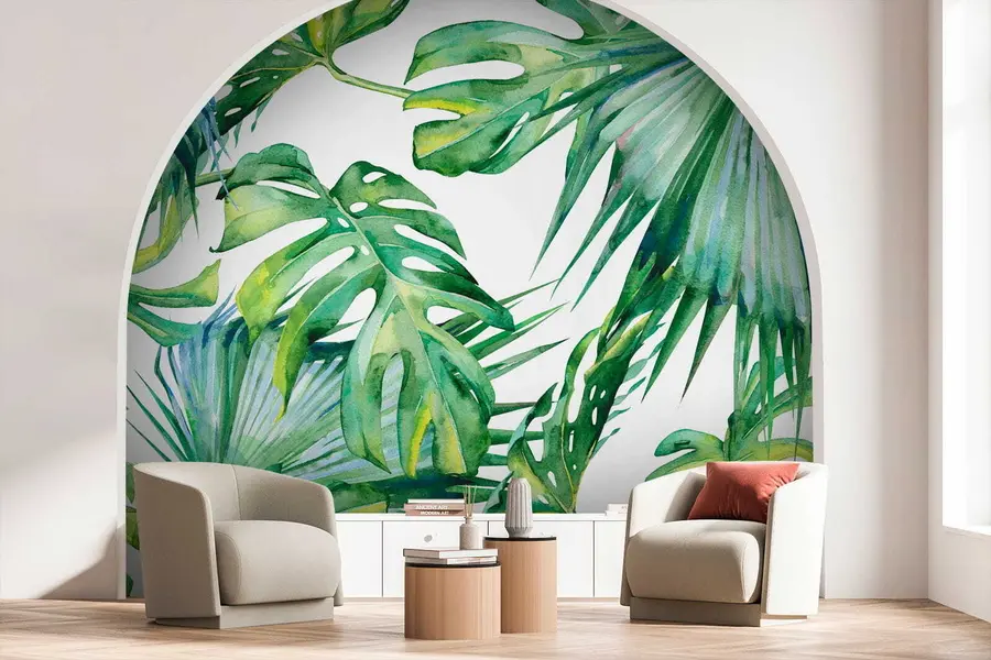 Wall Mural Photo Wallpaper Juicy palm leaves u53522