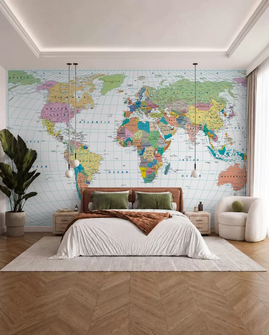 wall murals World map u53652