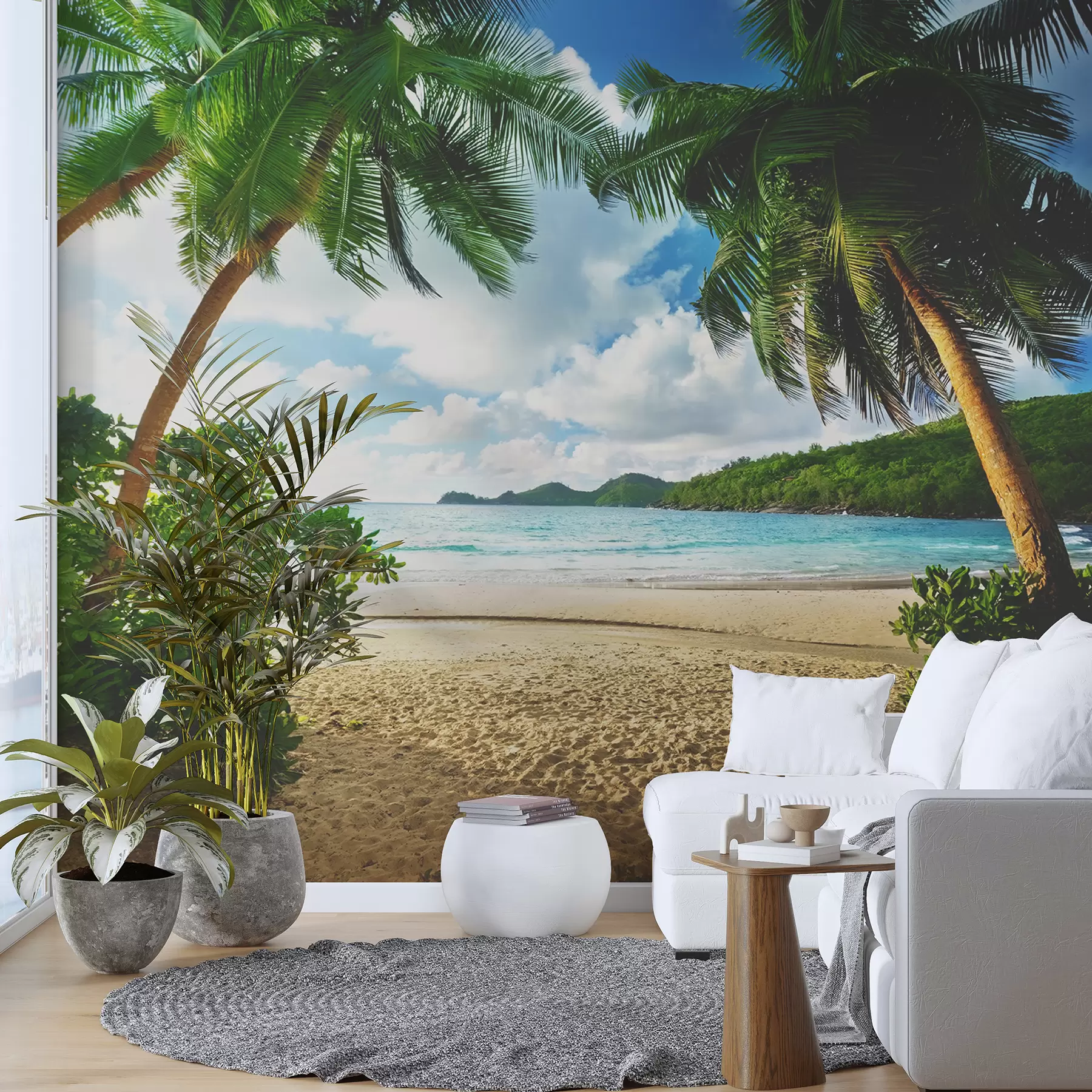 murales Nube, cielo y planta u53753