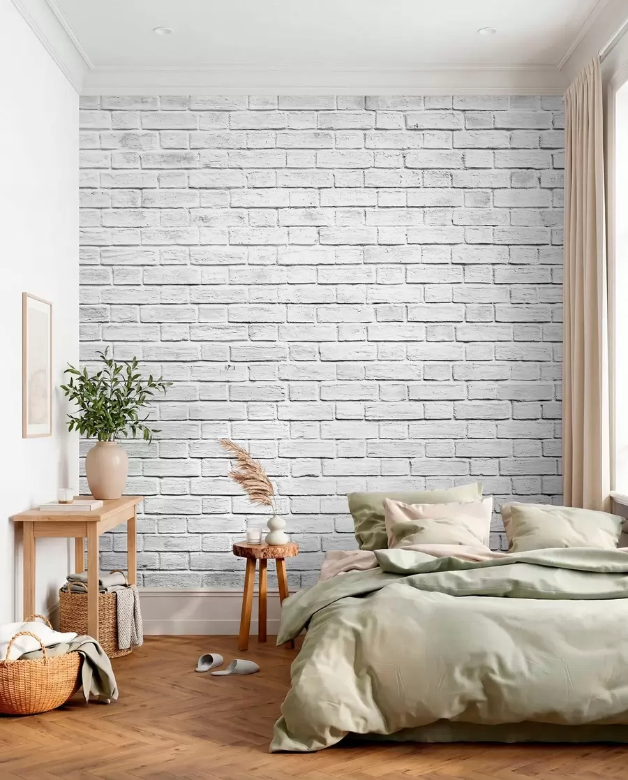 wall murals White brick wall u54004