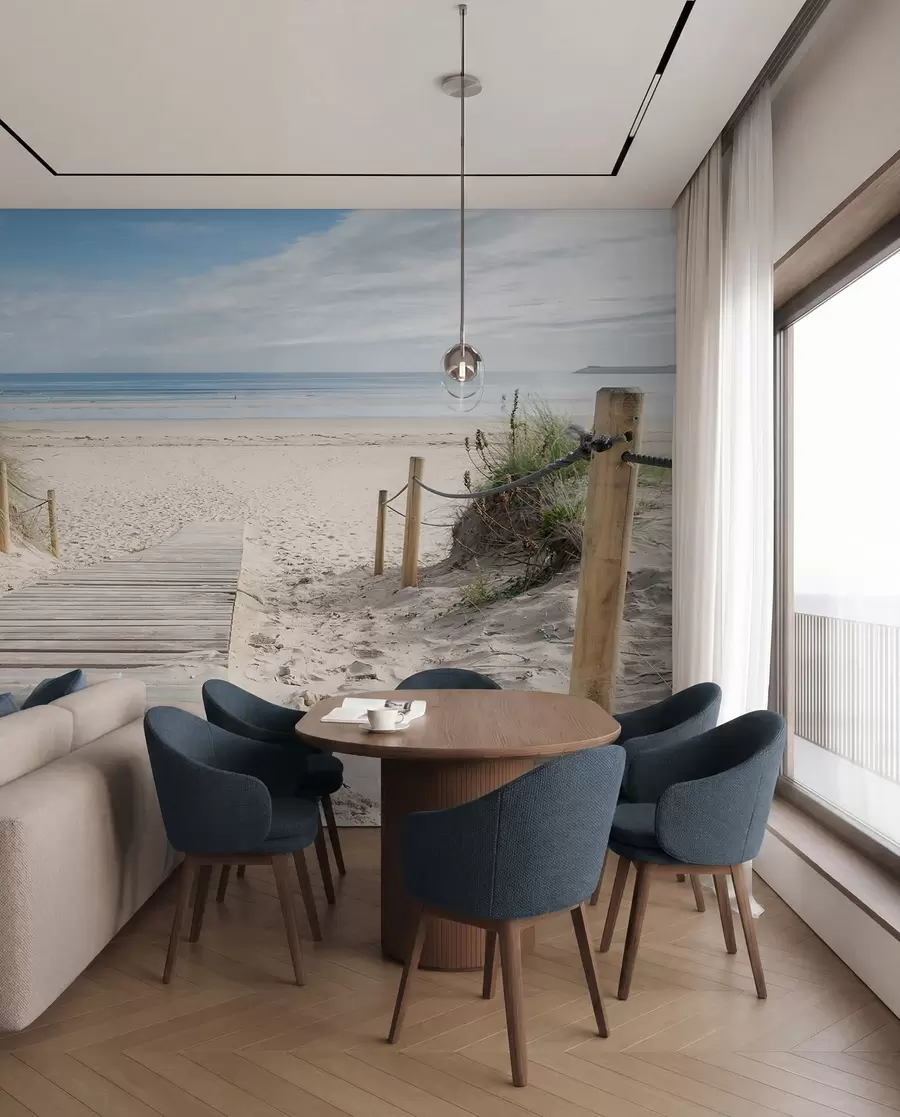 wall murals Path to the sandy beach u54357