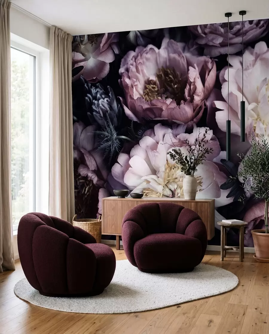 Wall Mural Photo Wallpaper Peonies u55074