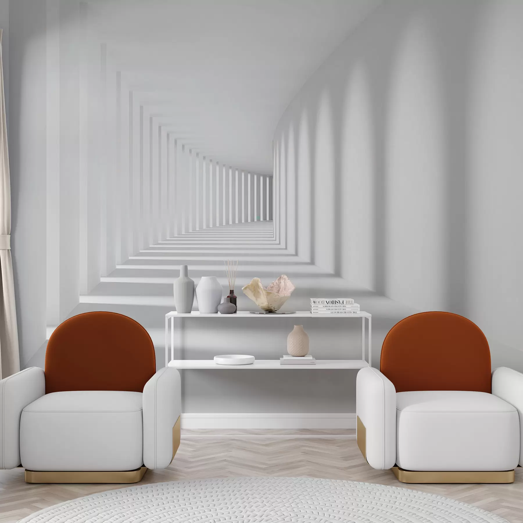 Wall Mural Photo Wallpaper Grey, art and parallel u55301