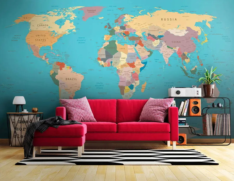 Wall Mural Photo Wallpaper World map u57440