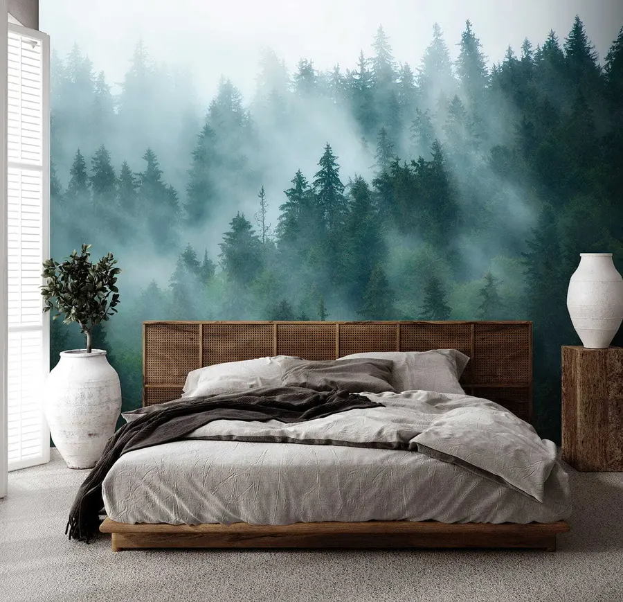 Wall Mural Photo Wallpaper Foggy forest u57914