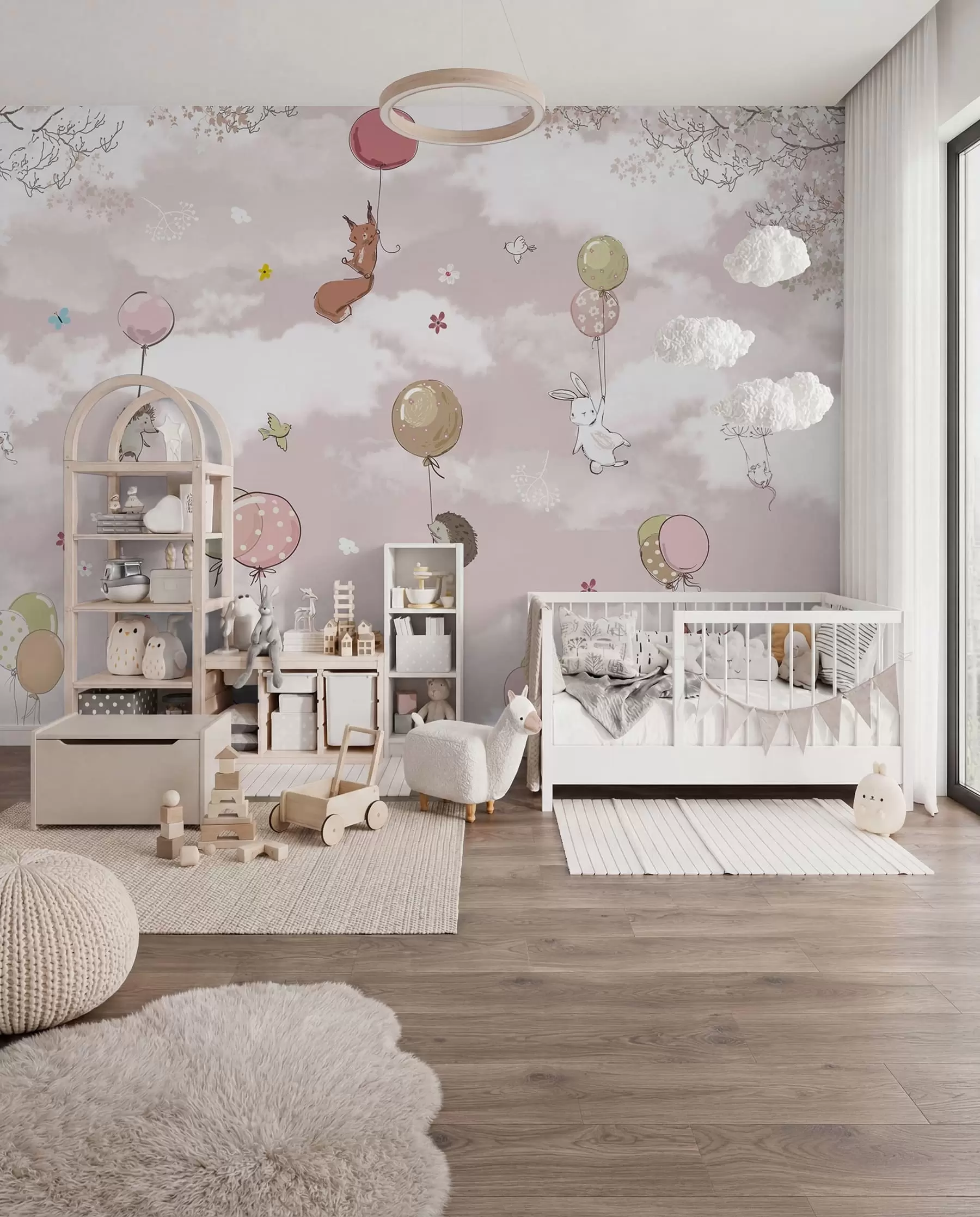 wall murals Hot air balloons in the clouds u59963