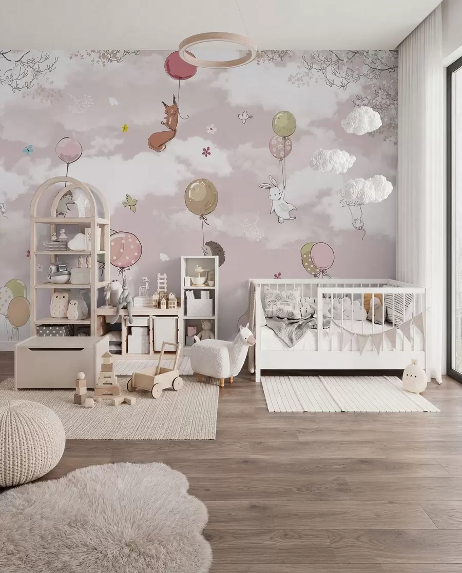 wall murals Hot air balloons in the clouds u59963