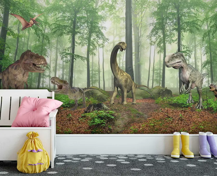 peintures murales Les dinosaures dans la forêt u60039
