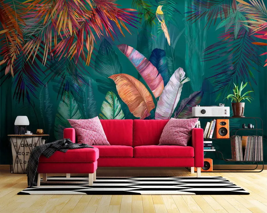Wall Mural Photo Wallpaper Bright banana leaves u60120