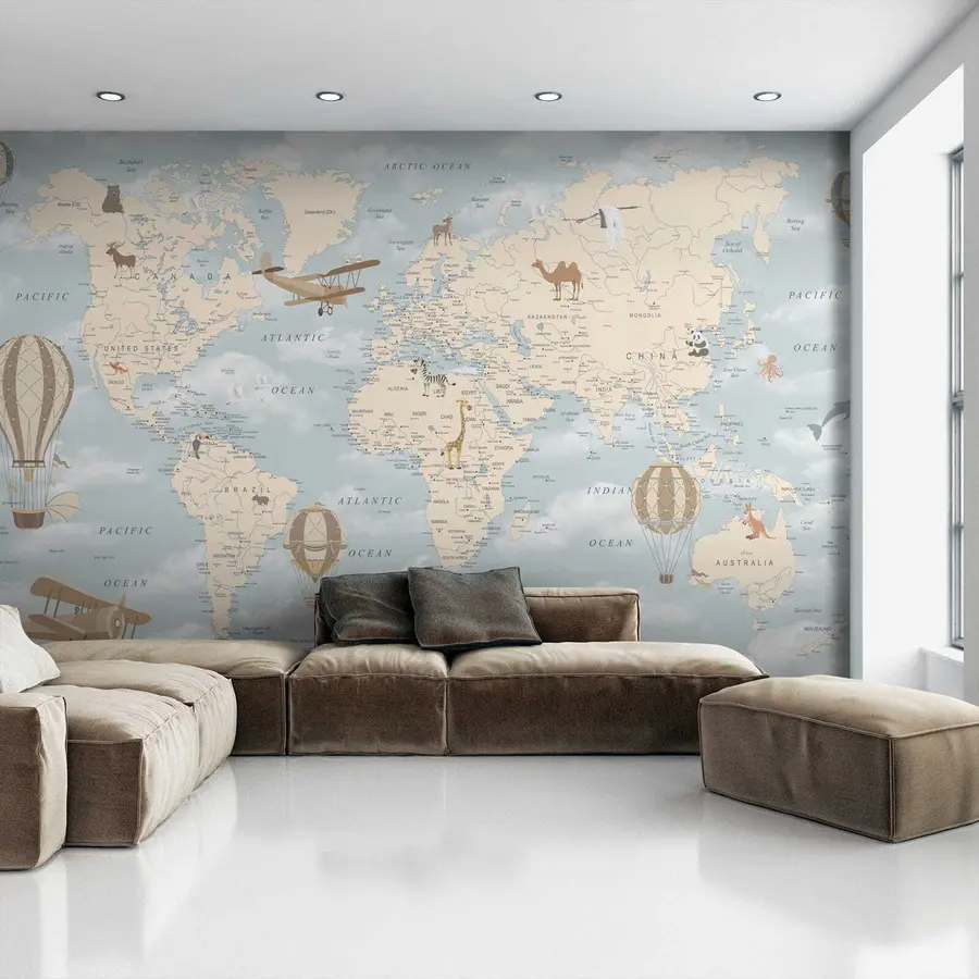 Wall Mural Photo Wallpaper World, map and atlas u60135