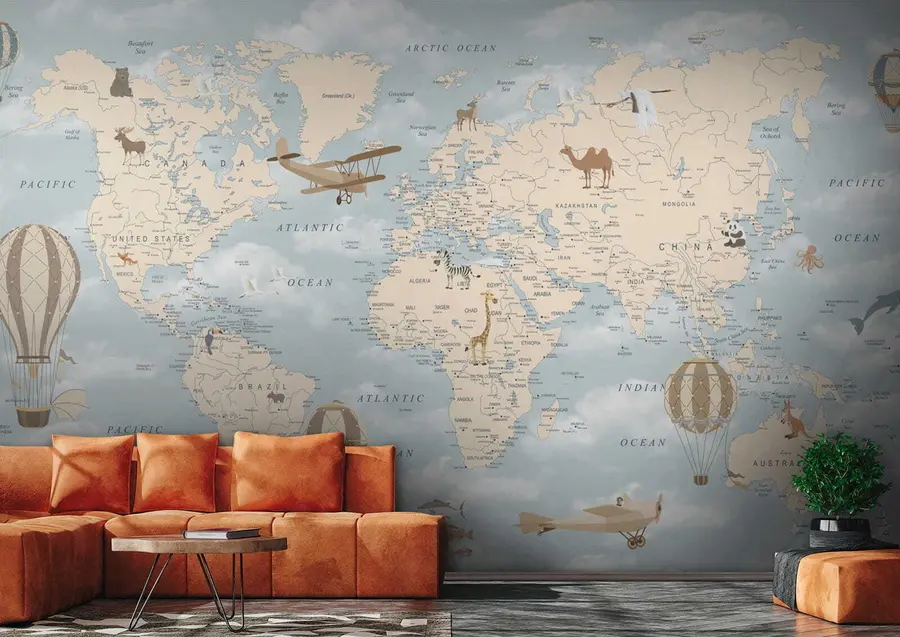 murales Mundo, mapa y atlas u60135