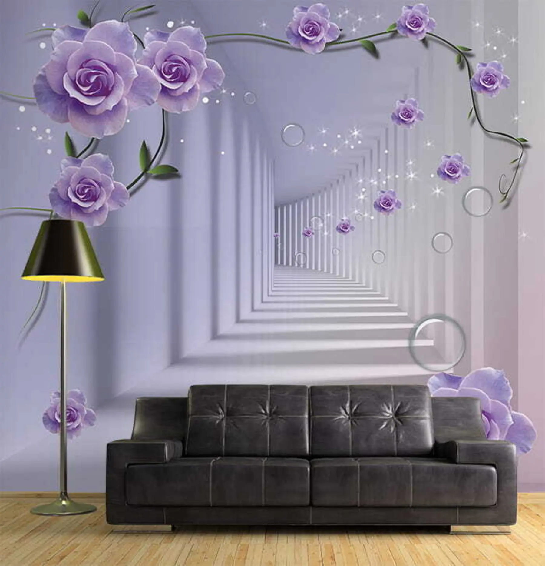 wall murals Flower, purple and petal u60194
