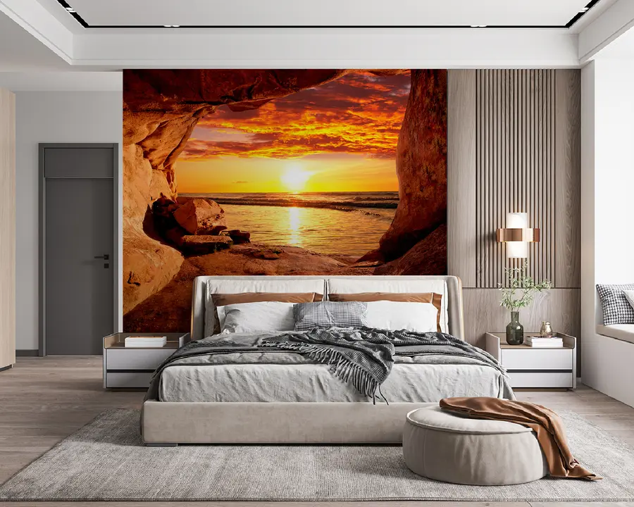 Wall Mural Photo Wallpaper Sunset in the rocks u60242