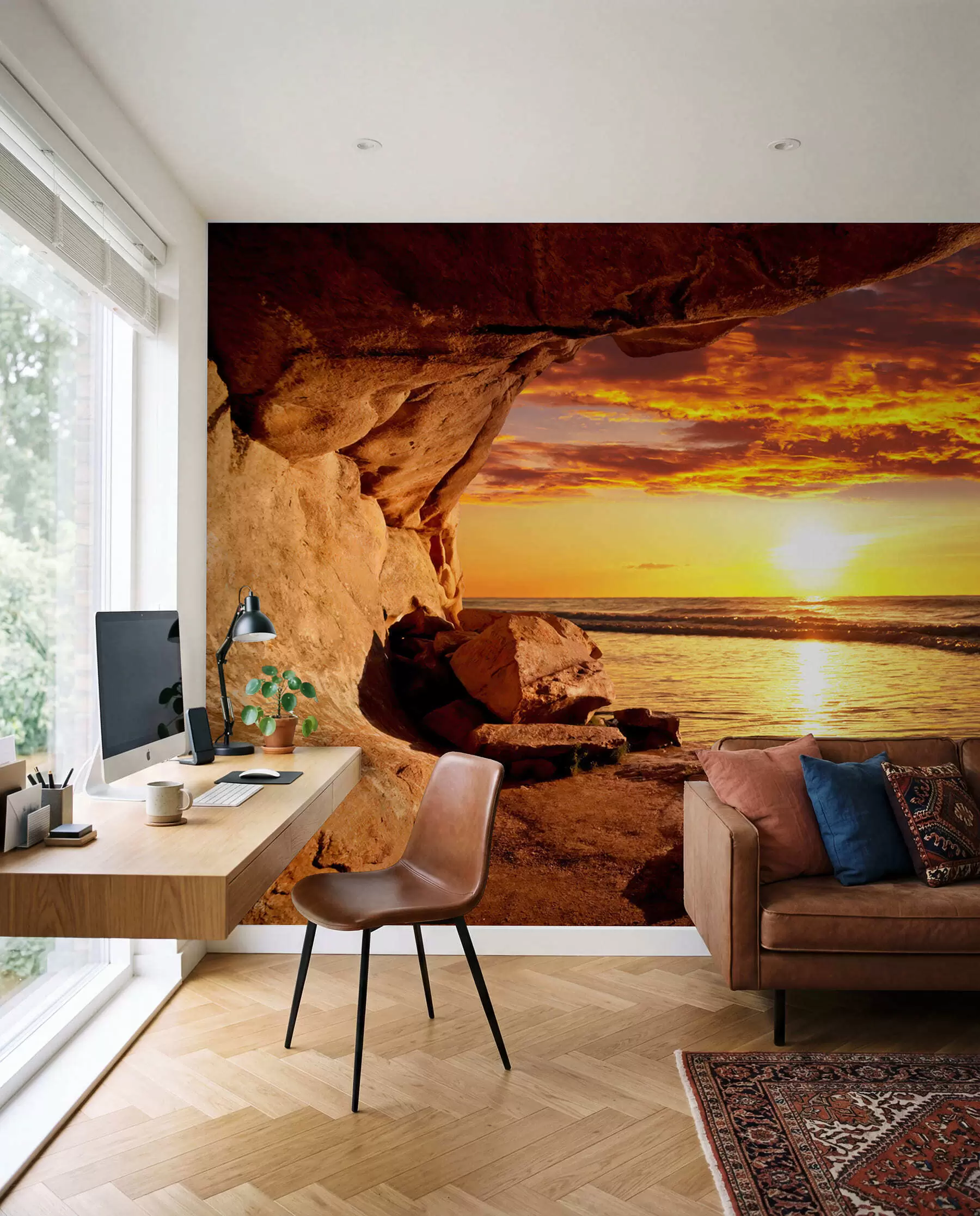 wall murals Sunset through the Rocks u60242