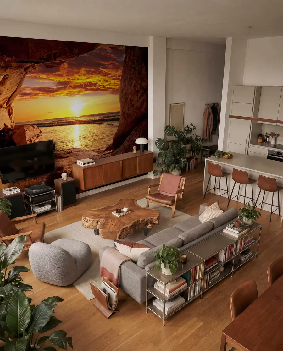 Wall Mural Photo Wallpaper Sunset in the rocks u60242