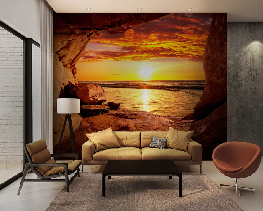 Wall Mural Photo Wallpaper Sunset in the rocks u60242