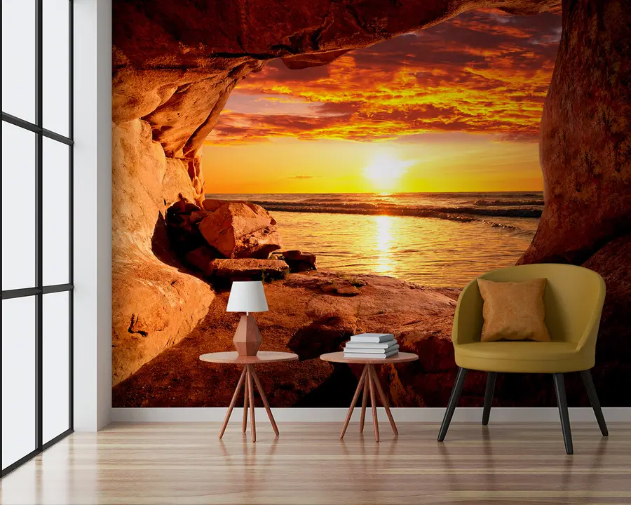 Wall Mural Photo Wallpaper Sunset in the rocks u60242